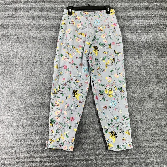 Anthropologie Floral Cargo Pants Women 2 Slim Tapered Utility Indie Y2K - Picture 3 of 13